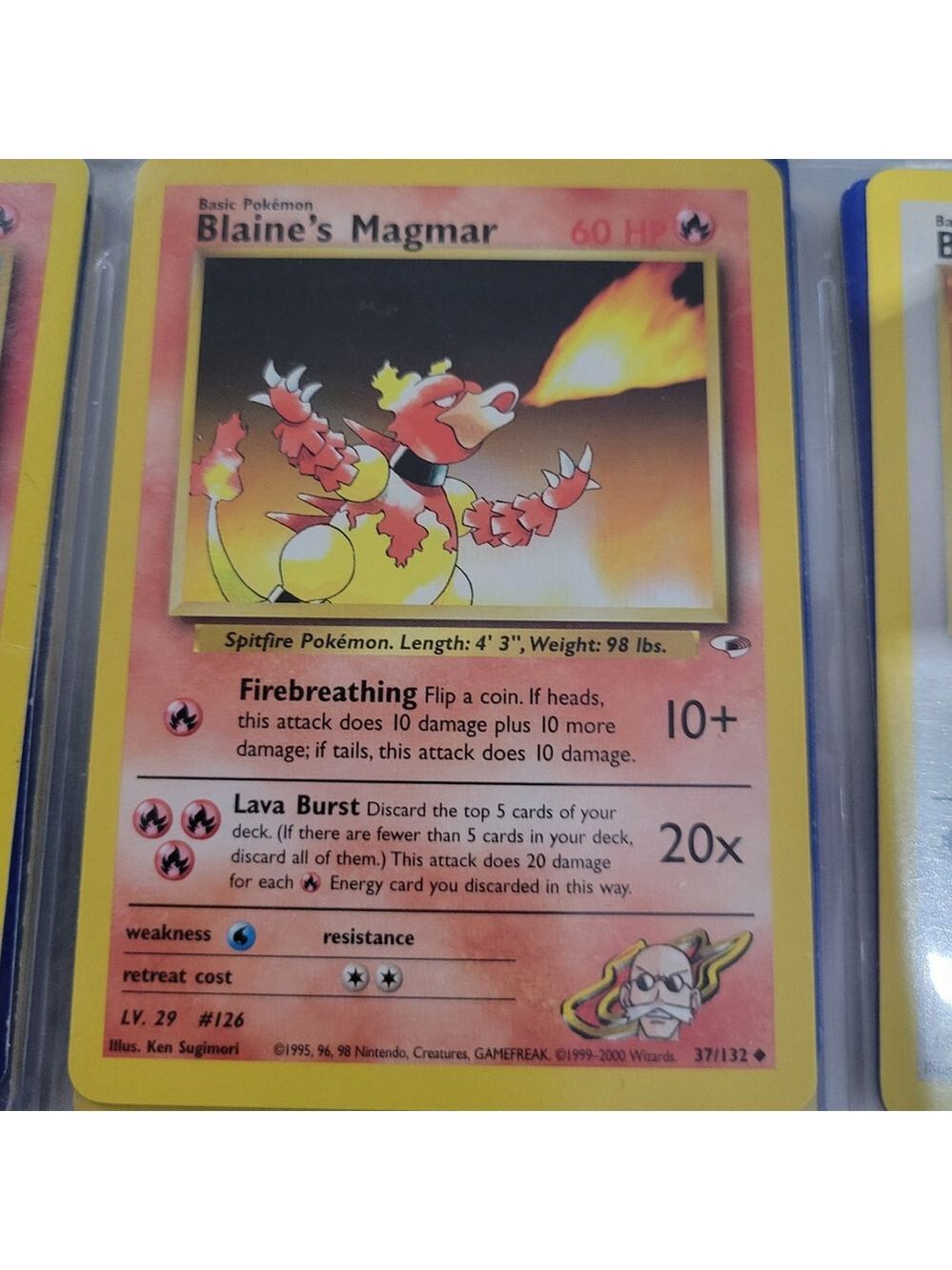 Pokemon Blains Magmar Card